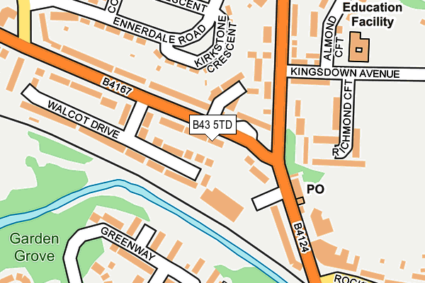 B43 5TD map - OS OpenMap – Local (Ordnance Survey)