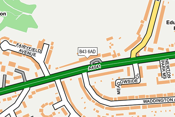 B43 6AD map - OS OpenMap – Local (Ordnance Survey)