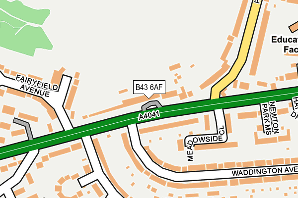 B43 6AF map - OS OpenMap – Local (Ordnance Survey)