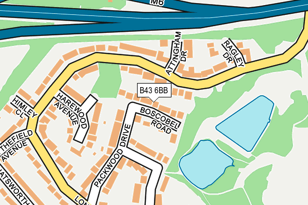 B43 6BB map - OS OpenMap – Local (Ordnance Survey)