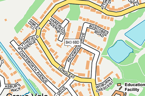B43 6BD map - OS OpenMap – Local (Ordnance Survey)