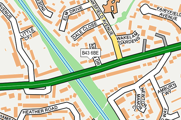 B43 6BE map - OS OpenMap – Local (Ordnance Survey)