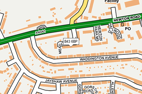B43 6BP map - OS OpenMap – Local (Ordnance Survey)