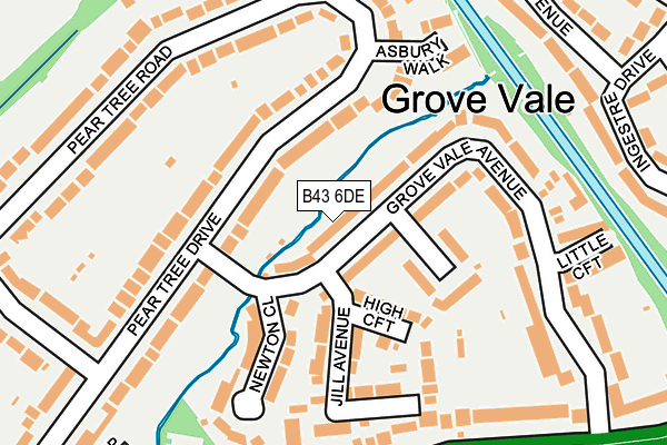 B43 6DE map - OS OpenMap – Local (Ordnance Survey)