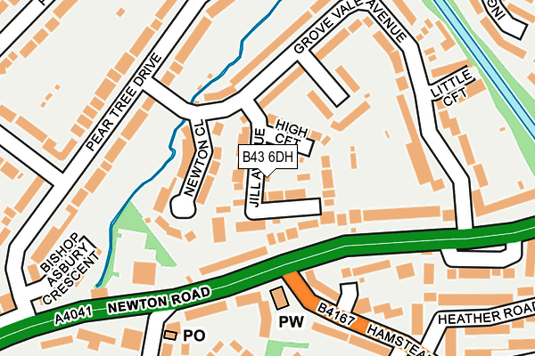 B43 6DH map - OS OpenMap – Local (Ordnance Survey)