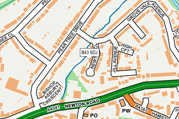 B43 6DJ map - OS OpenMap – Local (Ordnance Survey)