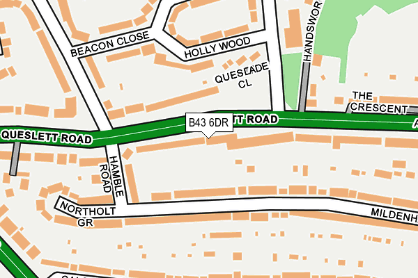 B43 6DR map - OS OpenMap – Local (Ordnance Survey)