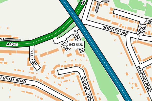 B43 6DU map - OS OpenMap – Local (Ordnance Survey)