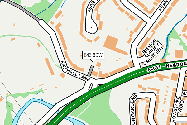 B43 6DW map - OS OpenMap – Local (Ordnance Survey)