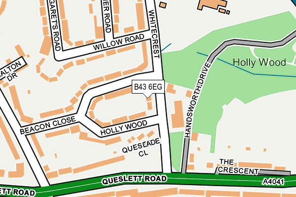 B43 6EG map - OS OpenMap – Local (Ordnance Survey)