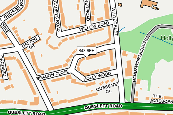 B43 6EH map - OS OpenMap – Local (Ordnance Survey)