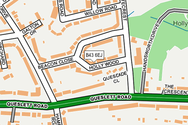 B43 6EJ map - OS OpenMap – Local (Ordnance Survey)