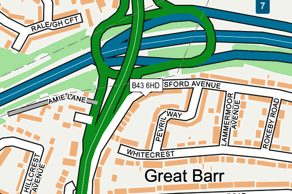 B43 6HD map - OS OpenMap – Local (Ordnance Survey)