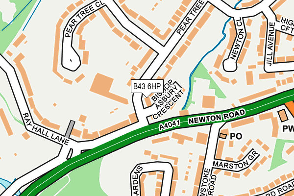 B43 6HP map - OS OpenMap – Local (Ordnance Survey)