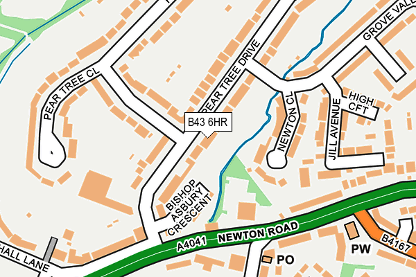 B43 6HR map - OS OpenMap – Local (Ordnance Survey)