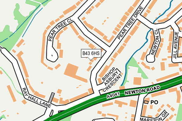 B43 6HS map - OS OpenMap – Local (Ordnance Survey)