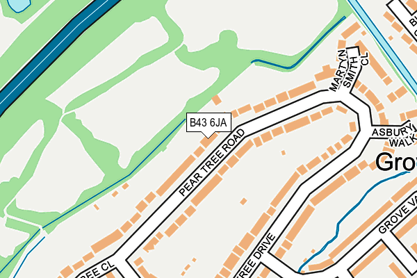 B43 6JA map - OS OpenMap – Local (Ordnance Survey)