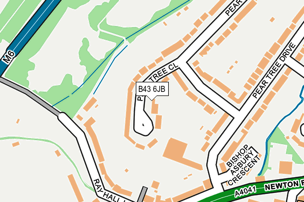B43 6JB map - OS OpenMap – Local (Ordnance Survey)
