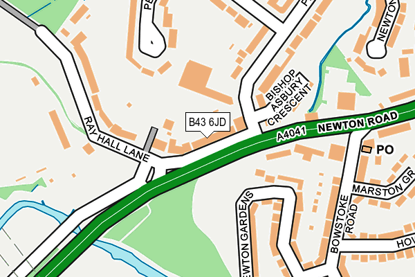 B43 6JD map - OS OpenMap – Local (Ordnance Survey)