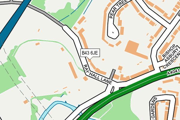 B43 6JE map - OS OpenMap – Local (Ordnance Survey)