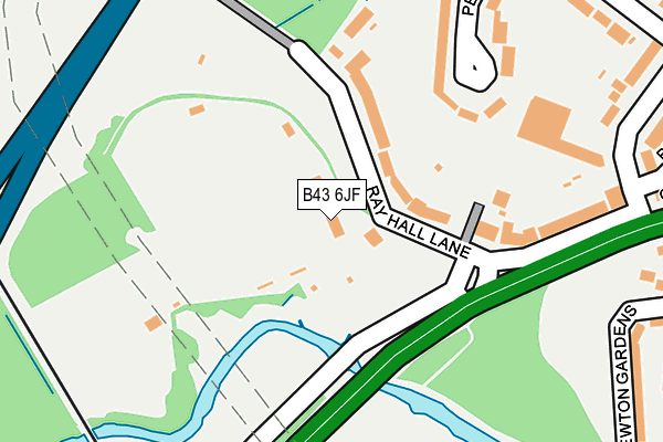 B43 6JF map - OS OpenMap – Local (Ordnance Survey)