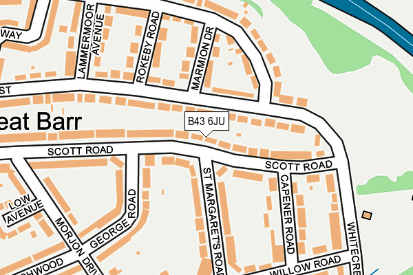 B43 6JU map - OS OpenMap – Local (Ordnance Survey)