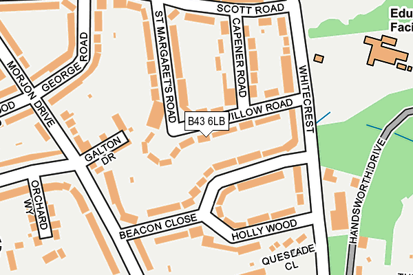 B43 6LB map - OS OpenMap – Local (Ordnance Survey)