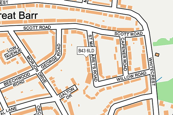 B43 6LD map - OS OpenMap – Local (Ordnance Survey)