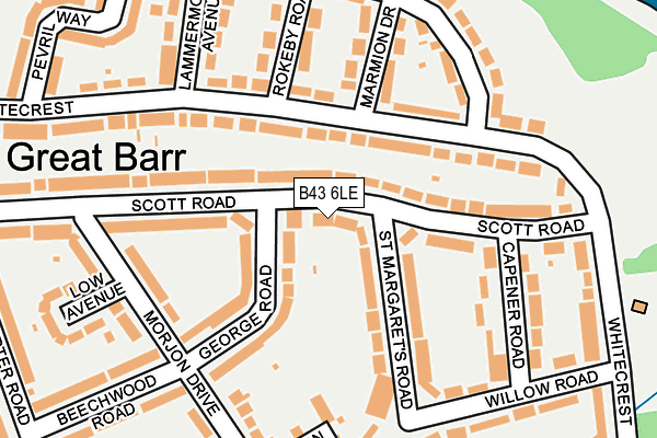 B43 6LE map - OS OpenMap – Local (Ordnance Survey)