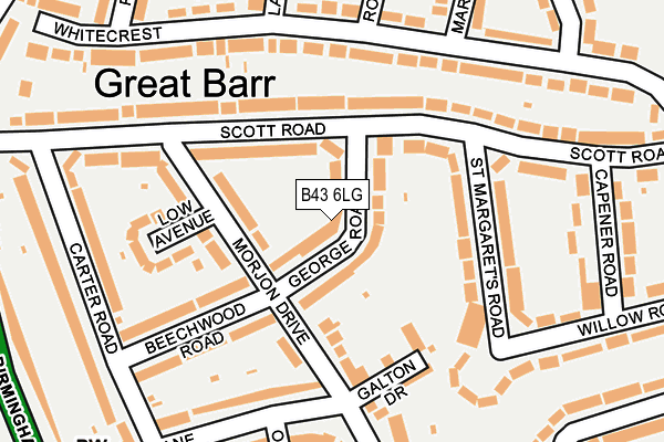 B43 6LG map - OS OpenMap – Local (Ordnance Survey)