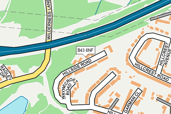 B43 6NF map - OS OpenMap – Local (Ordnance Survey)