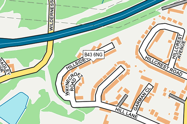 B43 6NG map - OS OpenMap – Local (Ordnance Survey)