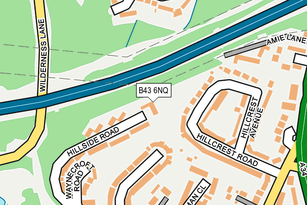 B43 6NQ map - OS OpenMap – Local (Ordnance Survey)