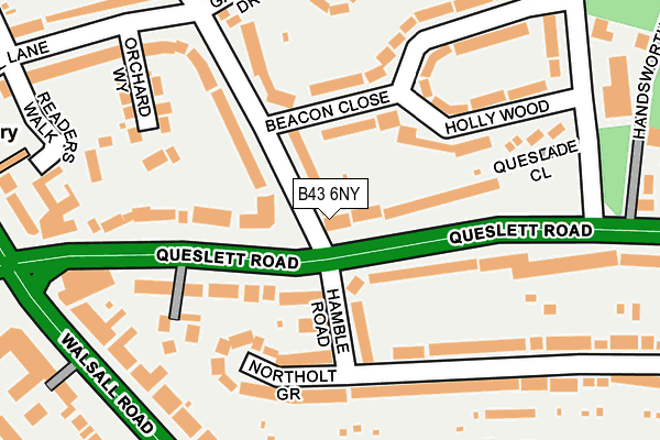 B43 6NY map - OS OpenMap – Local (Ordnance Survey)