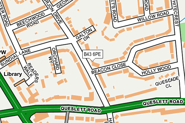 B43 6PE map - OS OpenMap – Local (Ordnance Survey)