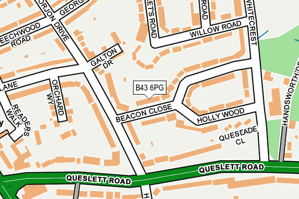 B43 6PG map - OS OpenMap – Local (Ordnance Survey)