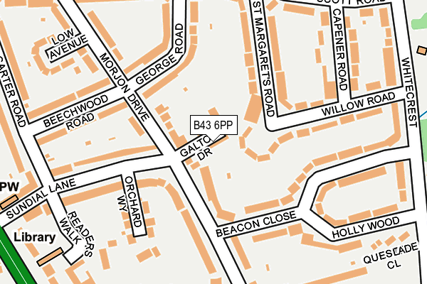 B43 6PP map - OS OpenMap – Local (Ordnance Survey)