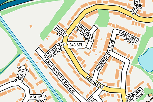 B43 6PU map - OS OpenMap – Local (Ordnance Survey)