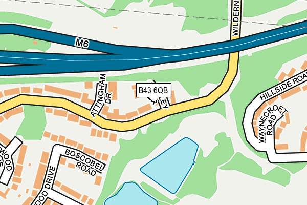 B43 6QB map - OS OpenMap – Local (Ordnance Survey)