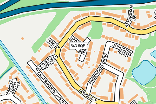 B43 6QE map - OS OpenMap – Local (Ordnance Survey)