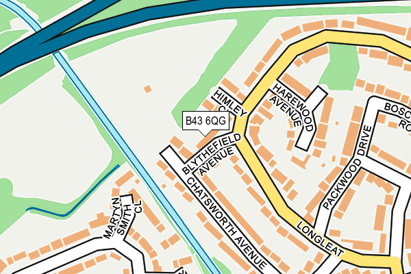 B43 6QG map - OS OpenMap – Local (Ordnance Survey)