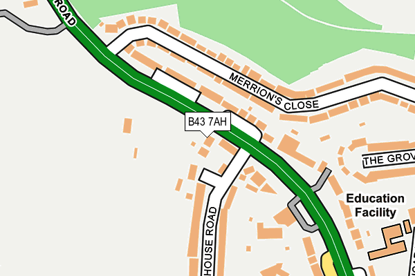 B43 7AH map - OS OpenMap – Local (Ordnance Survey)
