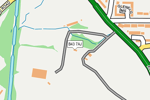 B43 7AJ map - OS OpenMap – Local (Ordnance Survey)