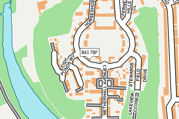 B43 7BF map - OS OpenMap – Local (Ordnance Survey)