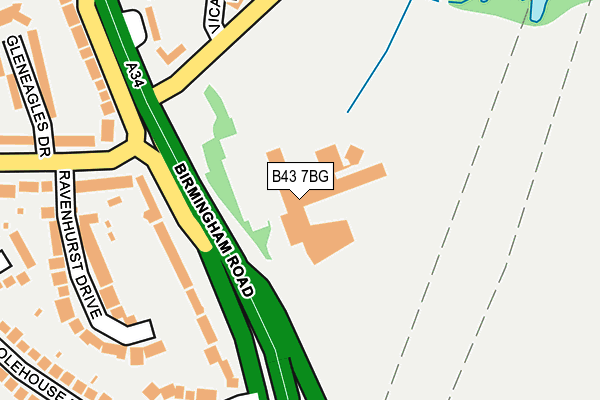 B43 7BG map - OS OpenMap – Local (Ordnance Survey)