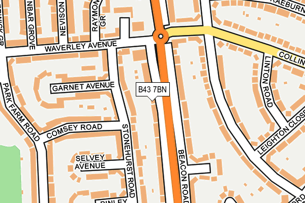 B43 7BN map - OS OpenMap – Local (Ordnance Survey)