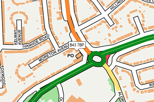 B43 7BP map - OS OpenMap – Local (Ordnance Survey)