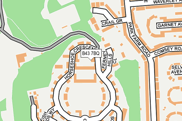 B43 7BQ map - OS OpenMap – Local (Ordnance Survey)