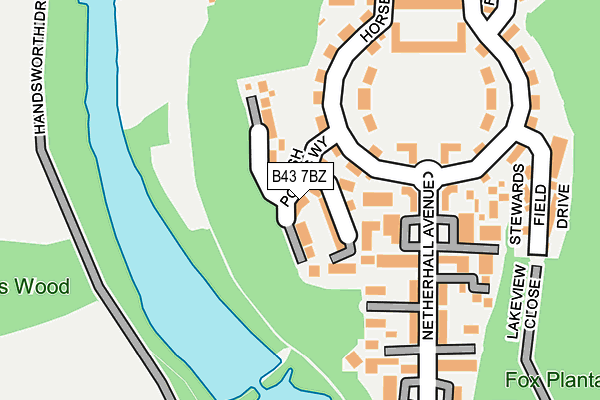 B43 7BZ map - OS OpenMap – Local (Ordnance Survey)