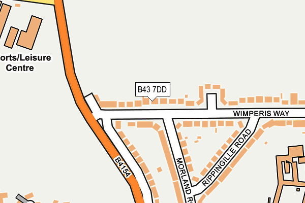 B43 7DD map - OS OpenMap – Local (Ordnance Survey)